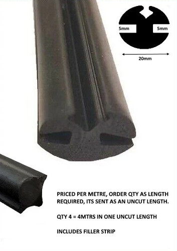 Rubber window glazing seal - rubber,