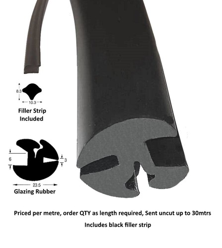 Rubber window seal - window,