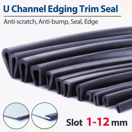 Black rubber channel edging - black,